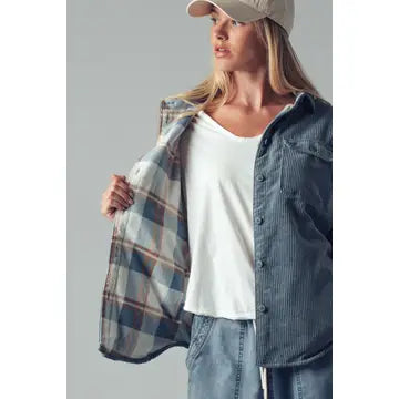 Plaid Lined Flannel Shacket