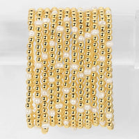 Bead and Pearl Stretch Bracelet