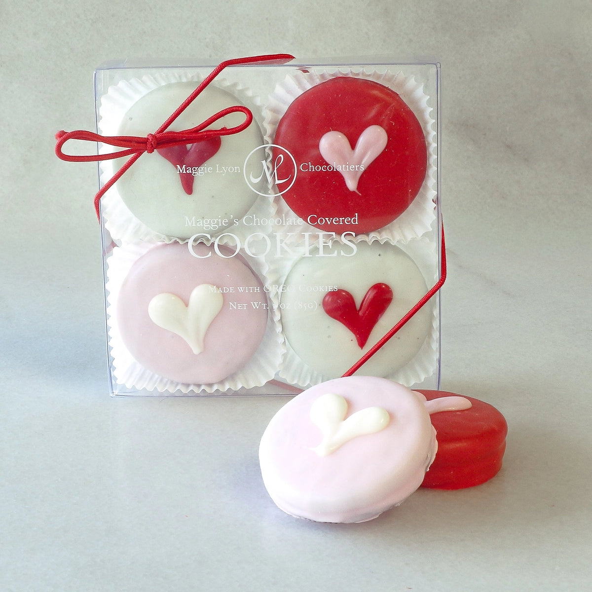 Valentine Chocolate Covered Cookies