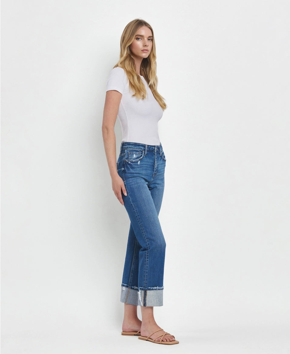 Victoria Cuffed Straight Jeans
