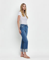 Victoria Cuffed Straight Jeans