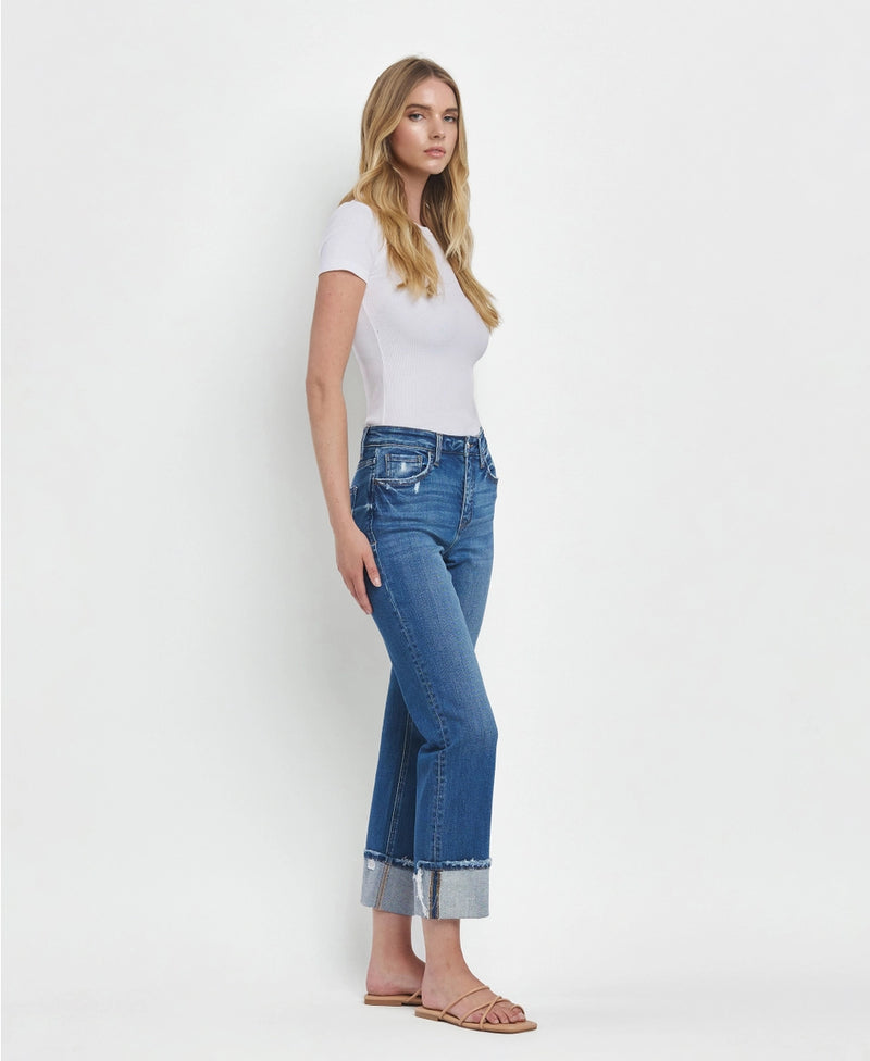 Victoria Cuffed Straight Jeans