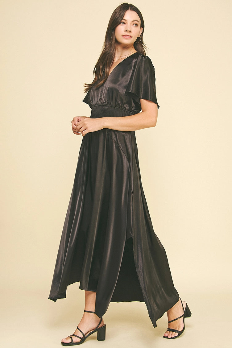 Chiffon Slit Maxi Dress