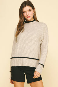 Contrast Trim Sweater