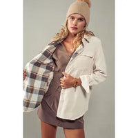Plaid Lined Flannel Shacket