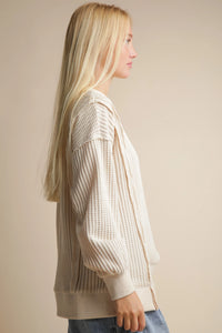 Oversized Waffle Knit Top