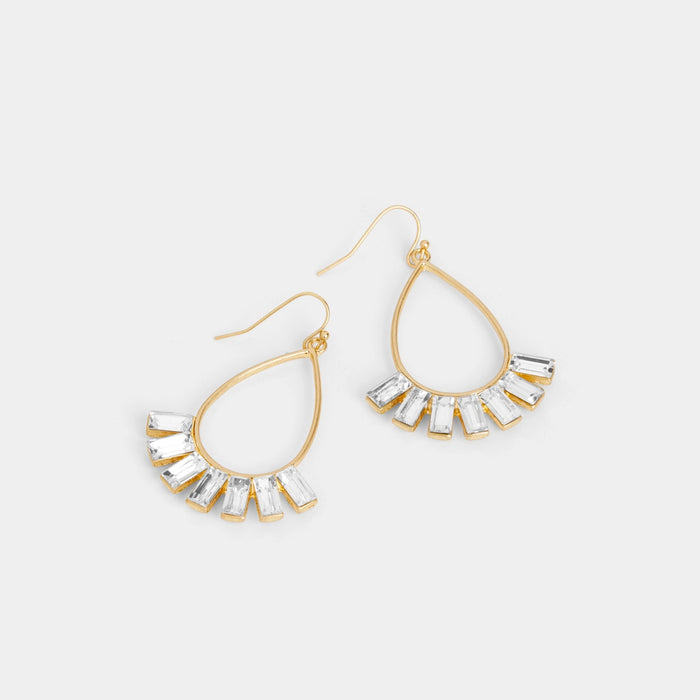Bejeweled Teardrop Dangle Earrings