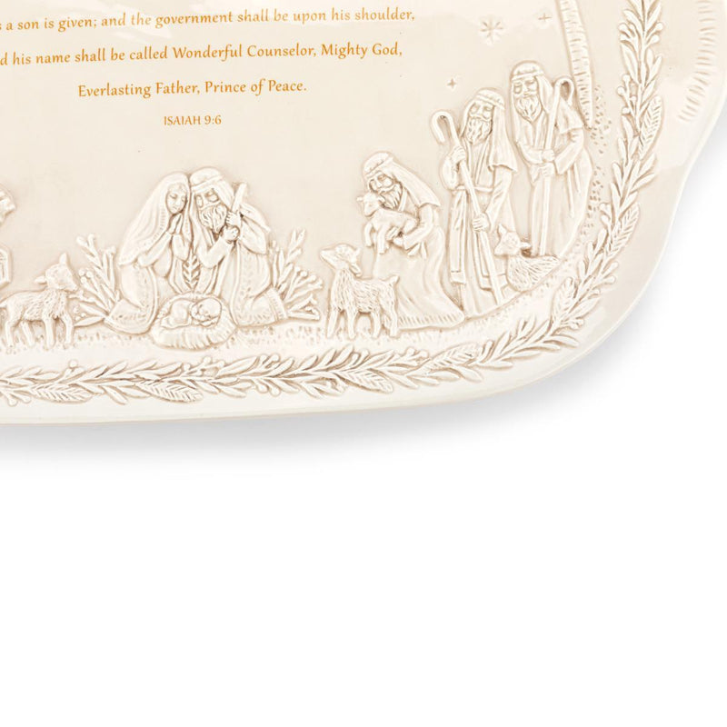 A Child is Born Nativity Platter