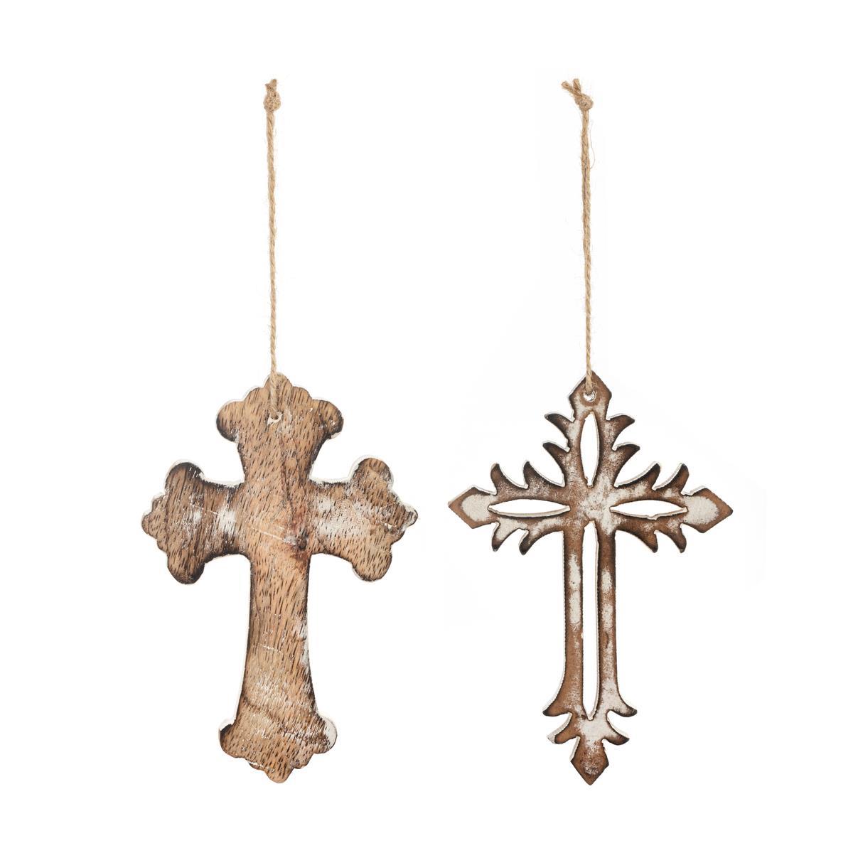 Wood Cross Ornament