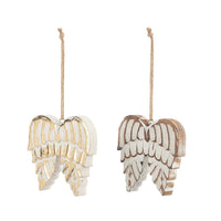 Wood Angel Wing Ornament