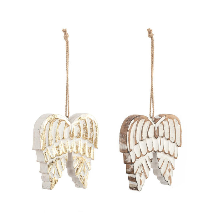 Wood Angel Wing Ornament