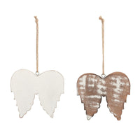 Wood Angel Wing Ornament