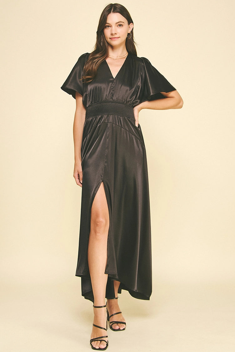 Chiffon Slit Maxi Dress