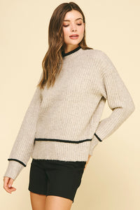 Contrast Trim Sweater