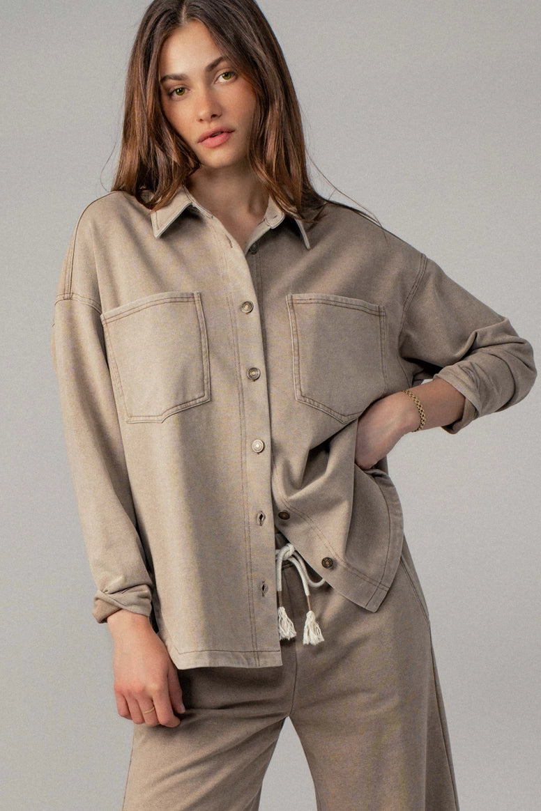 Western Relaxed Denim Top