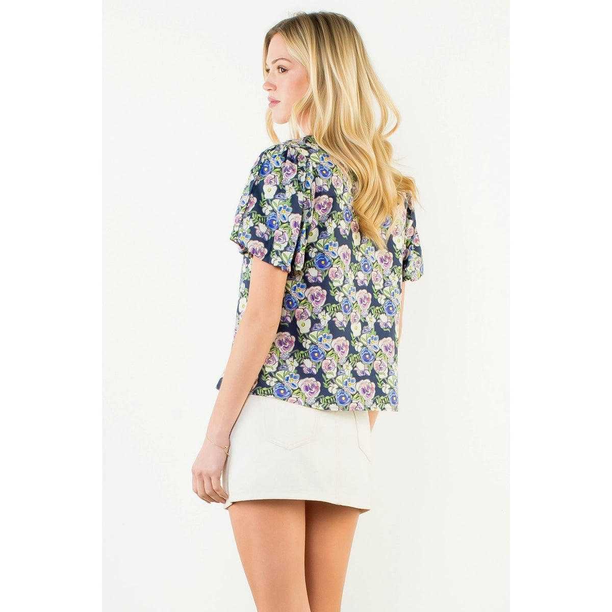 Puff Sleeve Floral Top