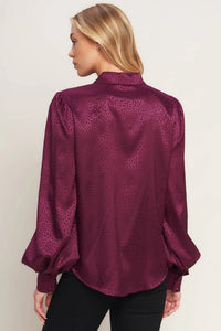 Puff Sleeve Collared Top