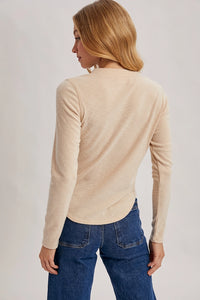 Henley Dolphin Hem Top