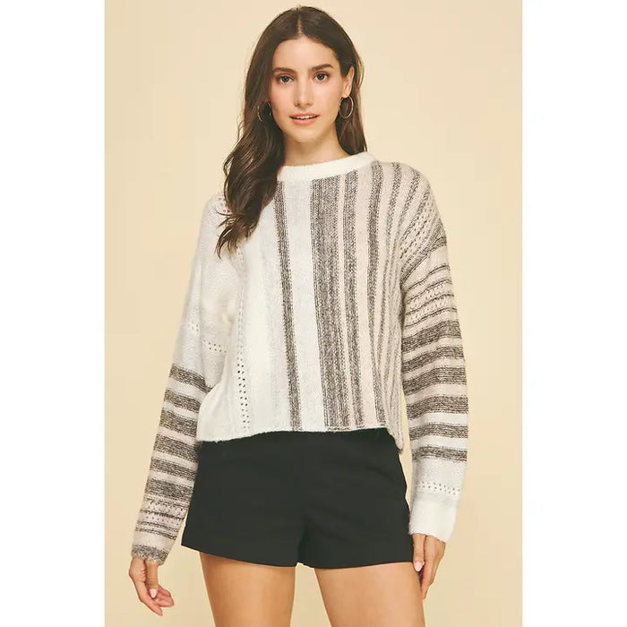 Striped Knit Sweater