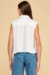 Button Down Cropped Vest