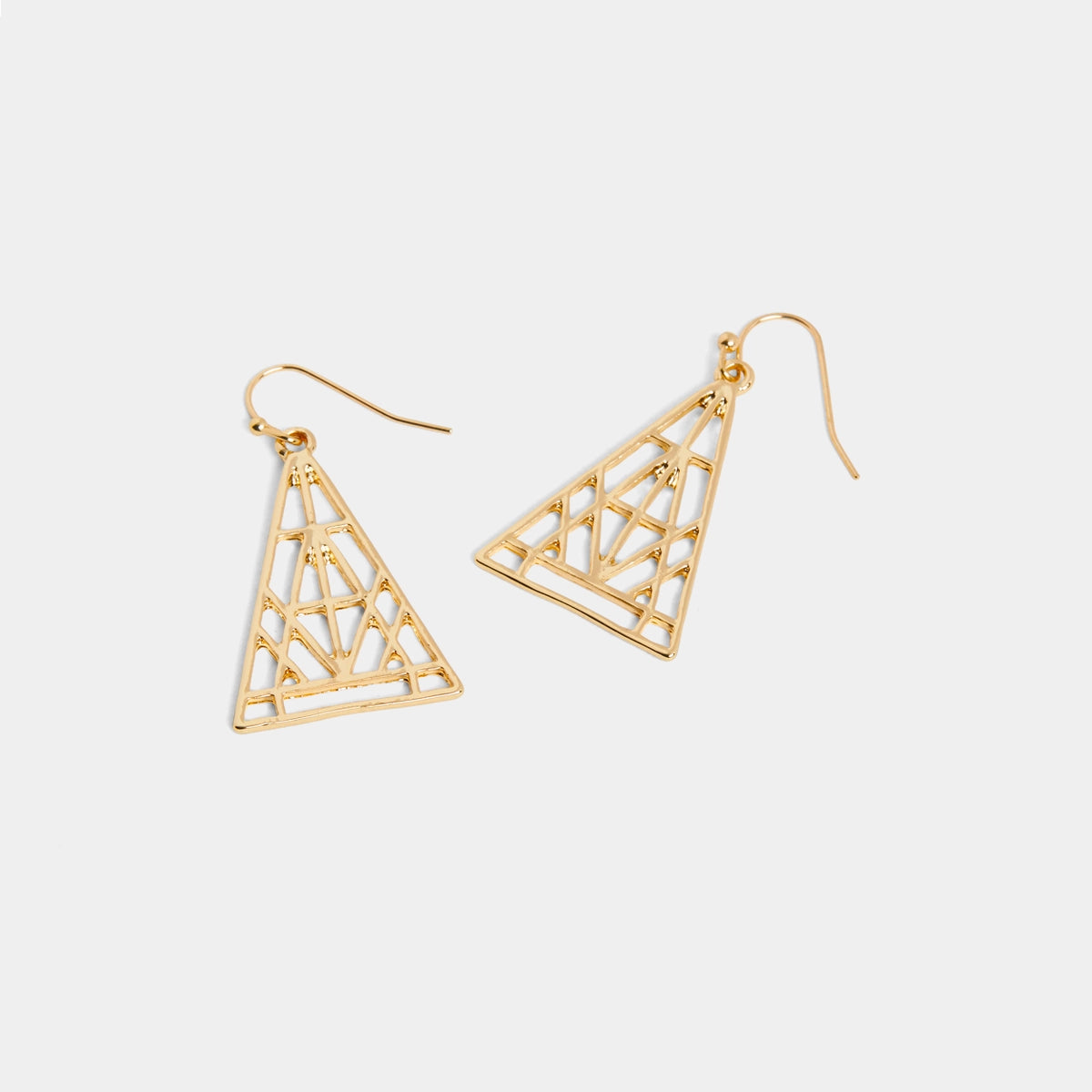 Geometric Triangle Drop Earrings