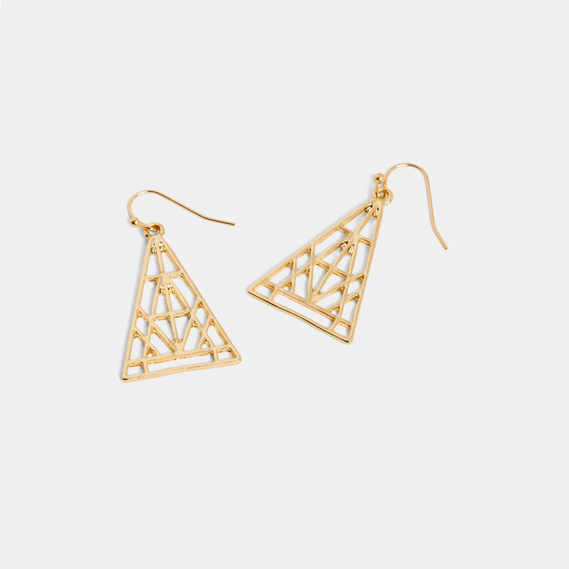 Geometric Triangle Drop Earrings