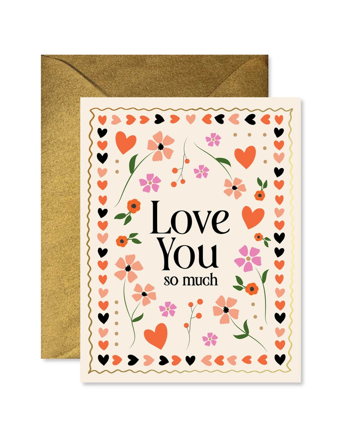 Mosaic Floral Love You Card