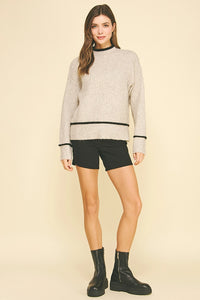 Contrast Trim Sweater