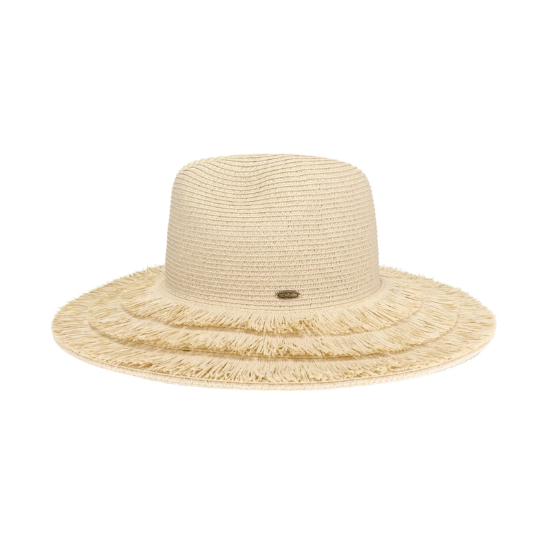 Fringe Brim Panama Hat