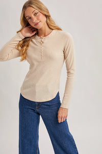 Henley Dolphin Hem Top