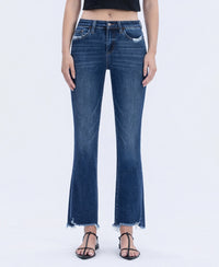 Frayed Hem Flare Jeans