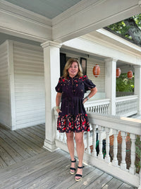 Floral Tie Waist Dress