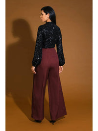 High Neck Sequin Top