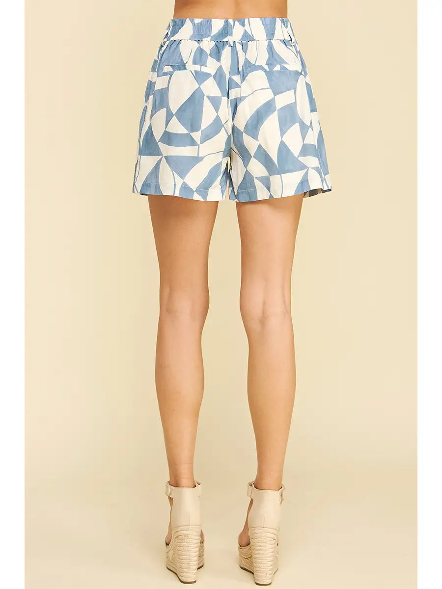 Printed High Waisted Shorts