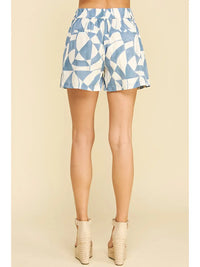 Printed High Waisted Shorts
