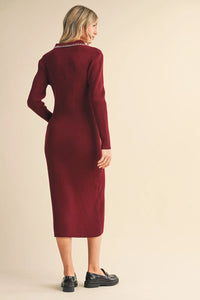 Ribbed Sweater Midi Dress