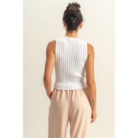 Ribbed Mock Neck Top