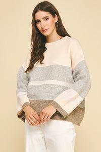 Colorblock Soft Yarn Sweater
