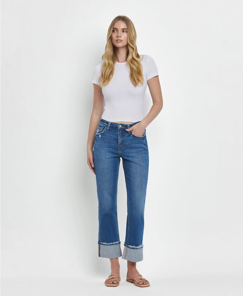 Victoria Cuffed Straight Jeans