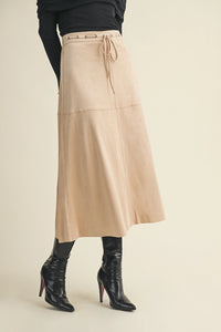 Suede A Line Skirt