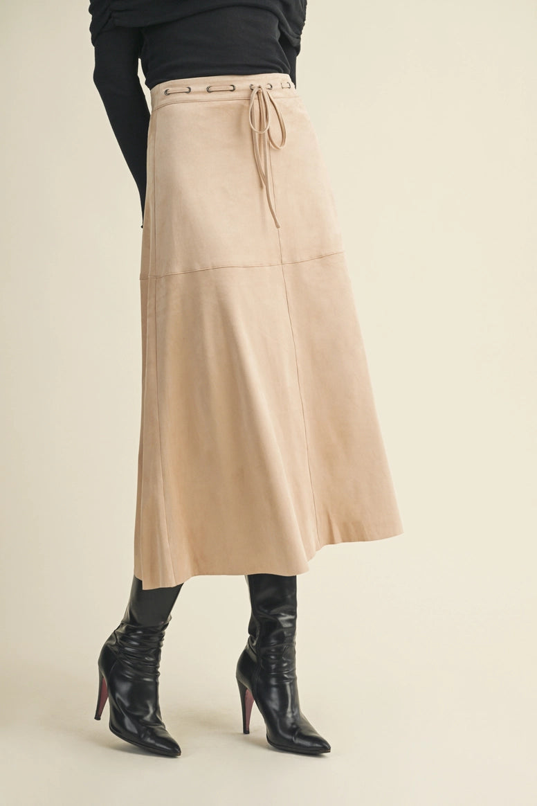 Suede A Line Skirt