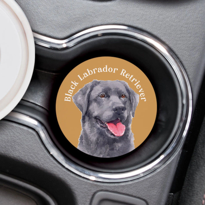 Black Labrador Retriever Car Coaster
