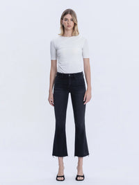 Raw Hem Ankle Jeans