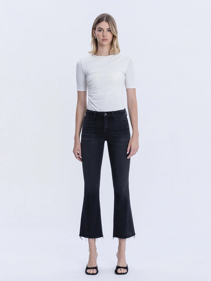 Raw Hem Ankle Jeans