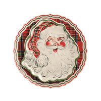Santa Tartan Platter Set