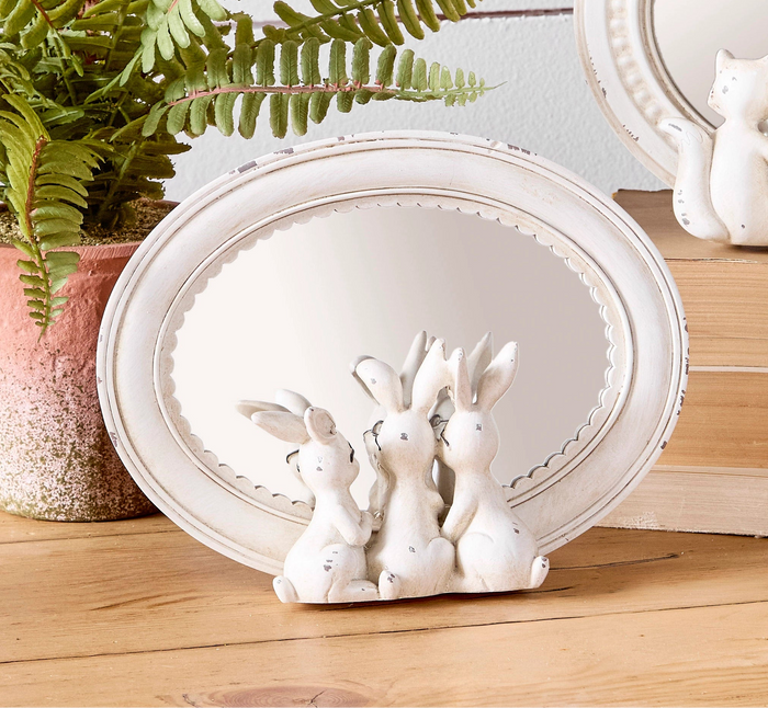 Rabbits with Glasses Mirror