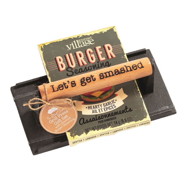 Grill Press and Seasoning Set