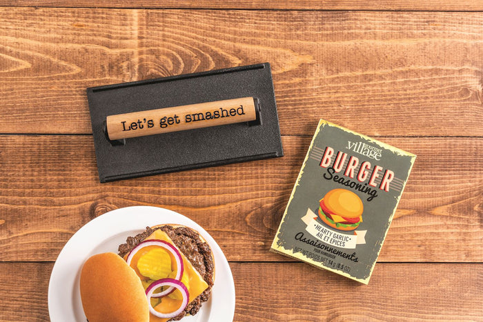Grill Press and Seasoning Set