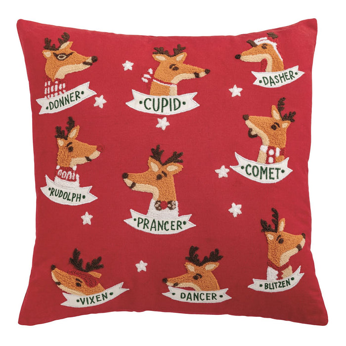 Reindeer Names Pillow