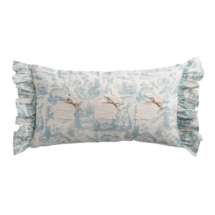 Toile Bunny Pillow